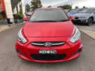 2015 Hyundai Accent RB2 MY15 Active Red 4 Speed Sports Automatic Hatchback