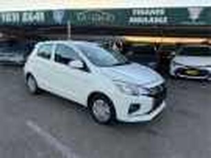 2021 Mitsubishi Mirage LB MY21 ES White Continuous Variable Hatchback