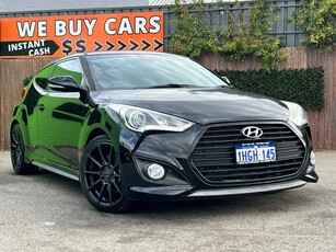 ** 2014 Hyundai Veloster Turbo ** Coupe 4doors ** Sports Auto ** 1.6L Turbo Petrol ** Low Kms + Full Service History ** Leather ** Bluetooth **
