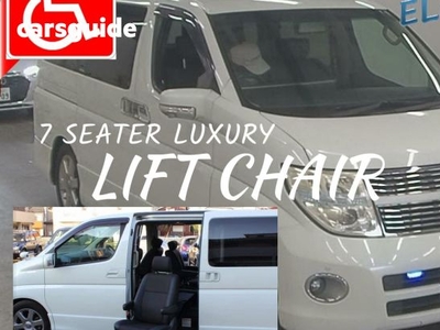 2008 Nissan Elgrand 7 Seater Luxury People Mover - Mobility Lift Chair