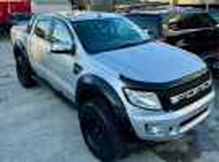2012 Ford Ranger PX XLT 3.2 (4x4) Silver, Chrome 6 Speed Manual Double Cab Pick Up