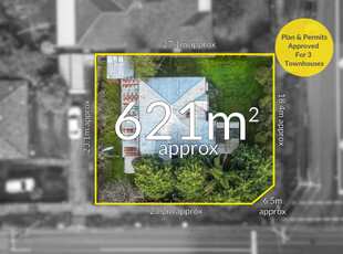 Corner Block with Plans & Permits for 3 Townhouses!