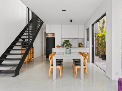 Flawlessly renovated terrace in coveted wide tree-lined street