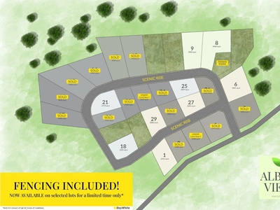 Incredibly Rare 2000sqm - 4000sqm blocks- Fencing now included for next five lots sold!