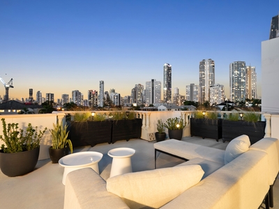Luxurious 2-story penthouse with city views and private rooftop retreat