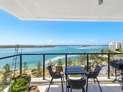North East corner position with sweeping Broadwater and skyline views in a premier address